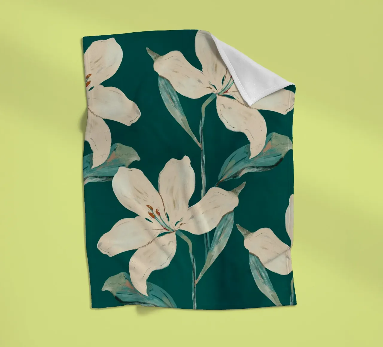 Lentebloemen 2 fleecedeken van ThingDesign