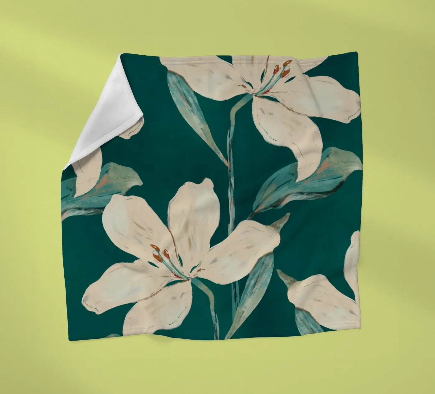 Frühlingsblumen 2 Fleecedecke von ThingDesign