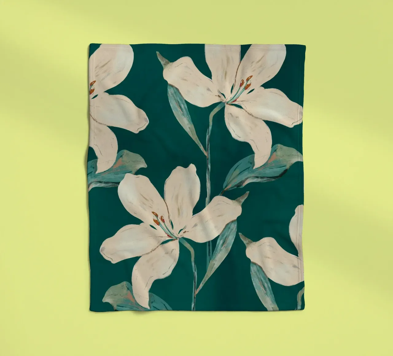 Lentebloemen 2 fleecedeken van ThingDesign