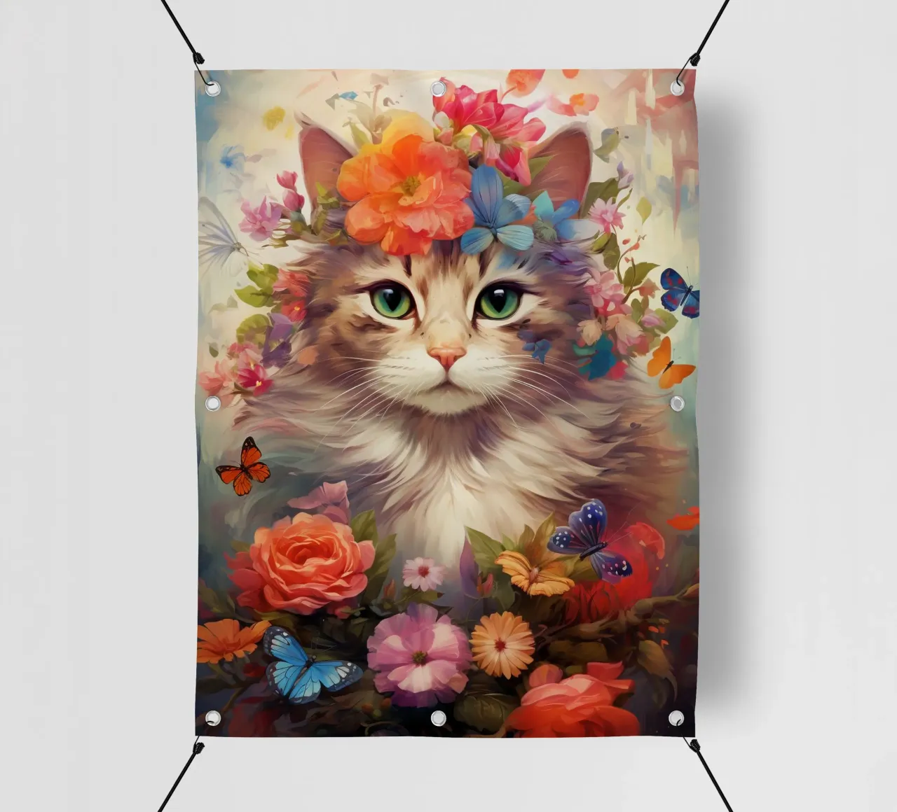 Cat Flowers 3 telo in pvc da Mateo