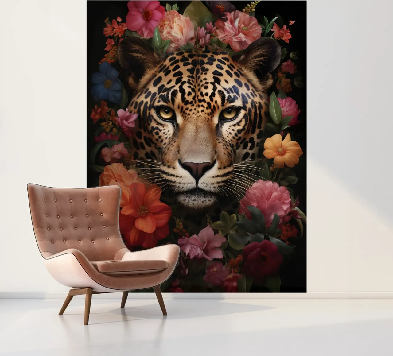 Leopard Flowers 3 Fototapete von Mateo