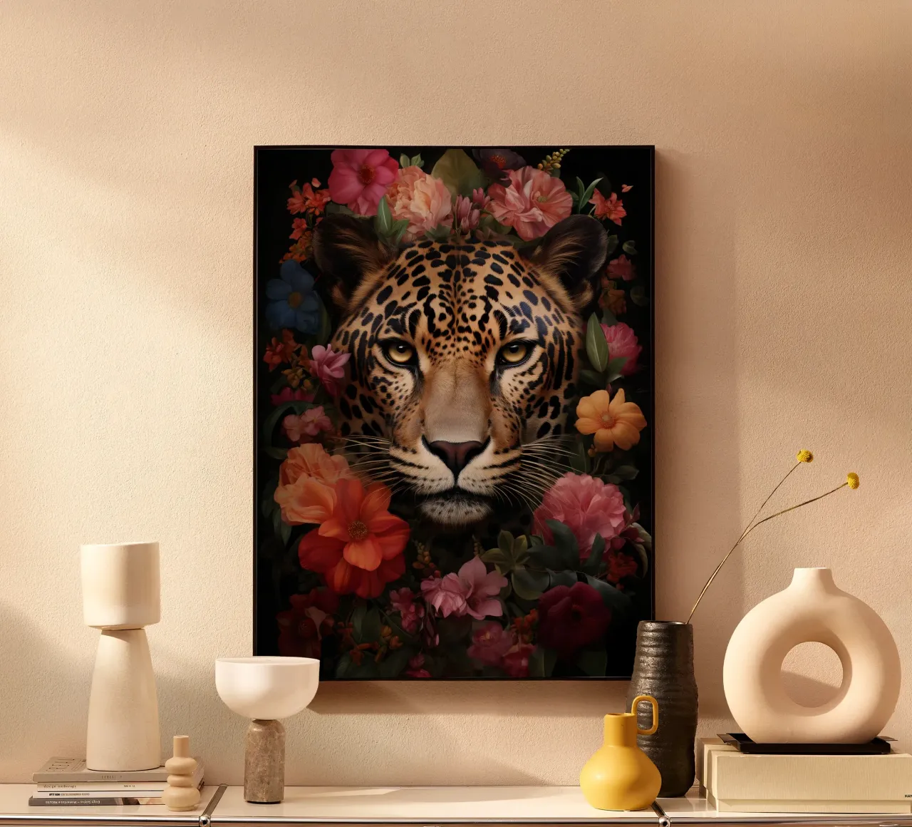 Leopard Flowers 3 plexiglass da Mateo