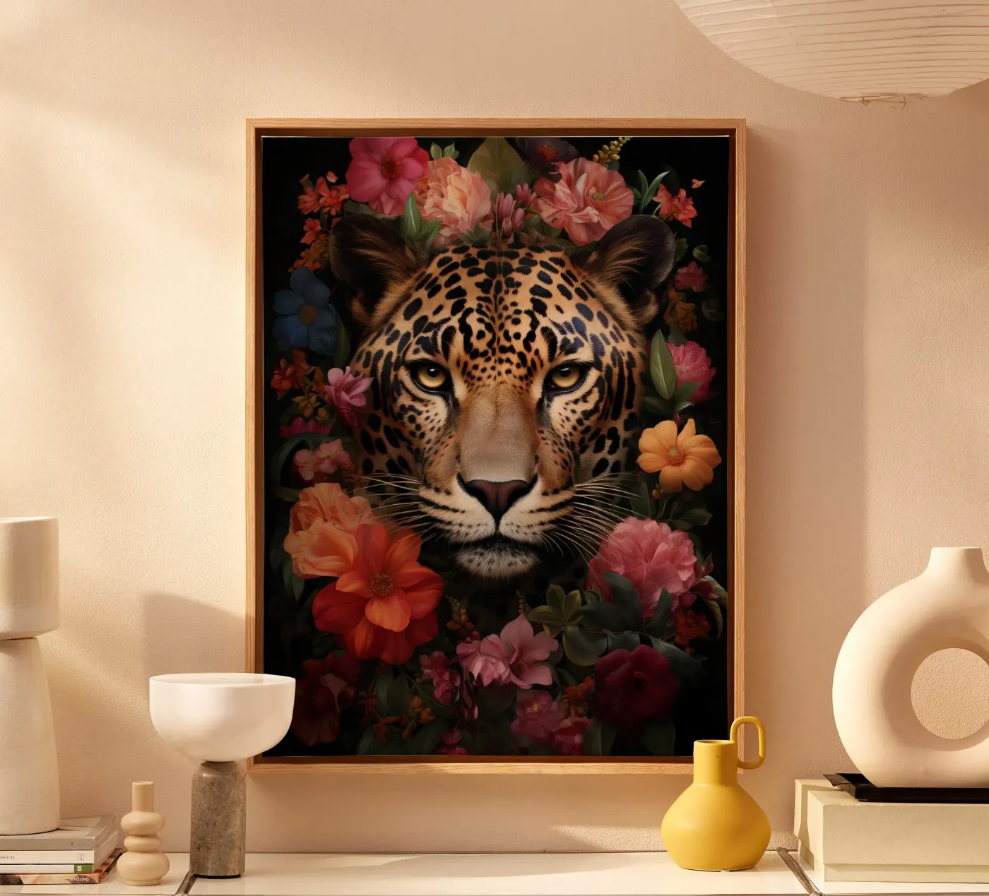 Leopard Flowers 3 tela da Mateo