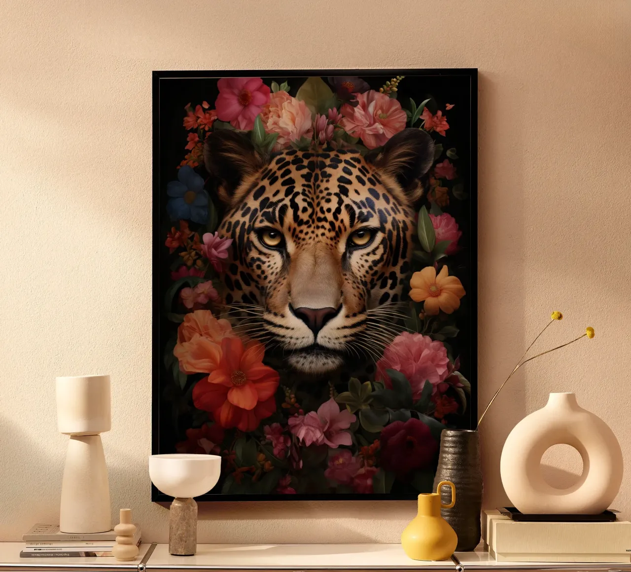 Leopard Flowers 3 poster da Mateo