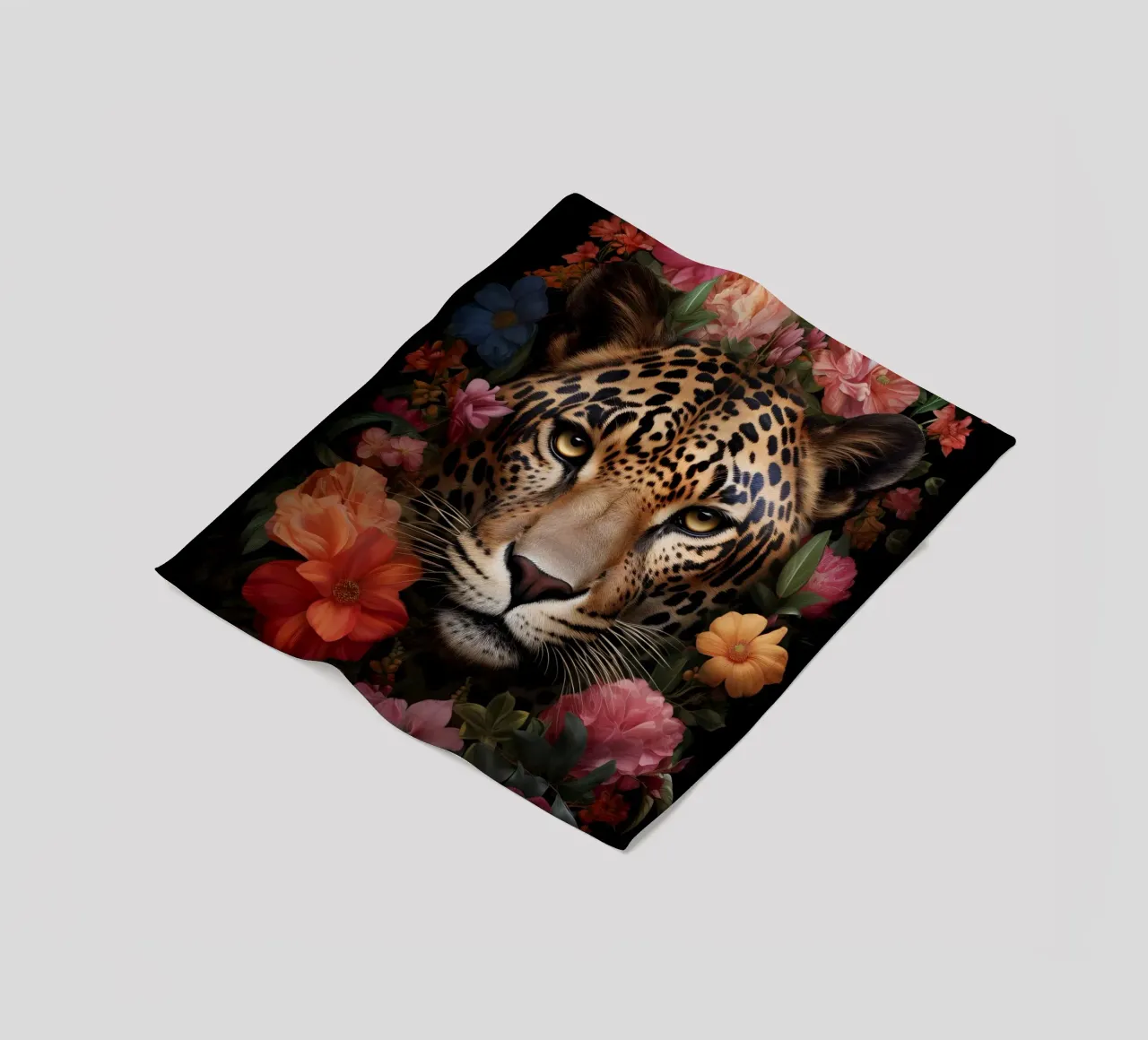 Leopard Flowers 3 coperta in pile da Mateo
