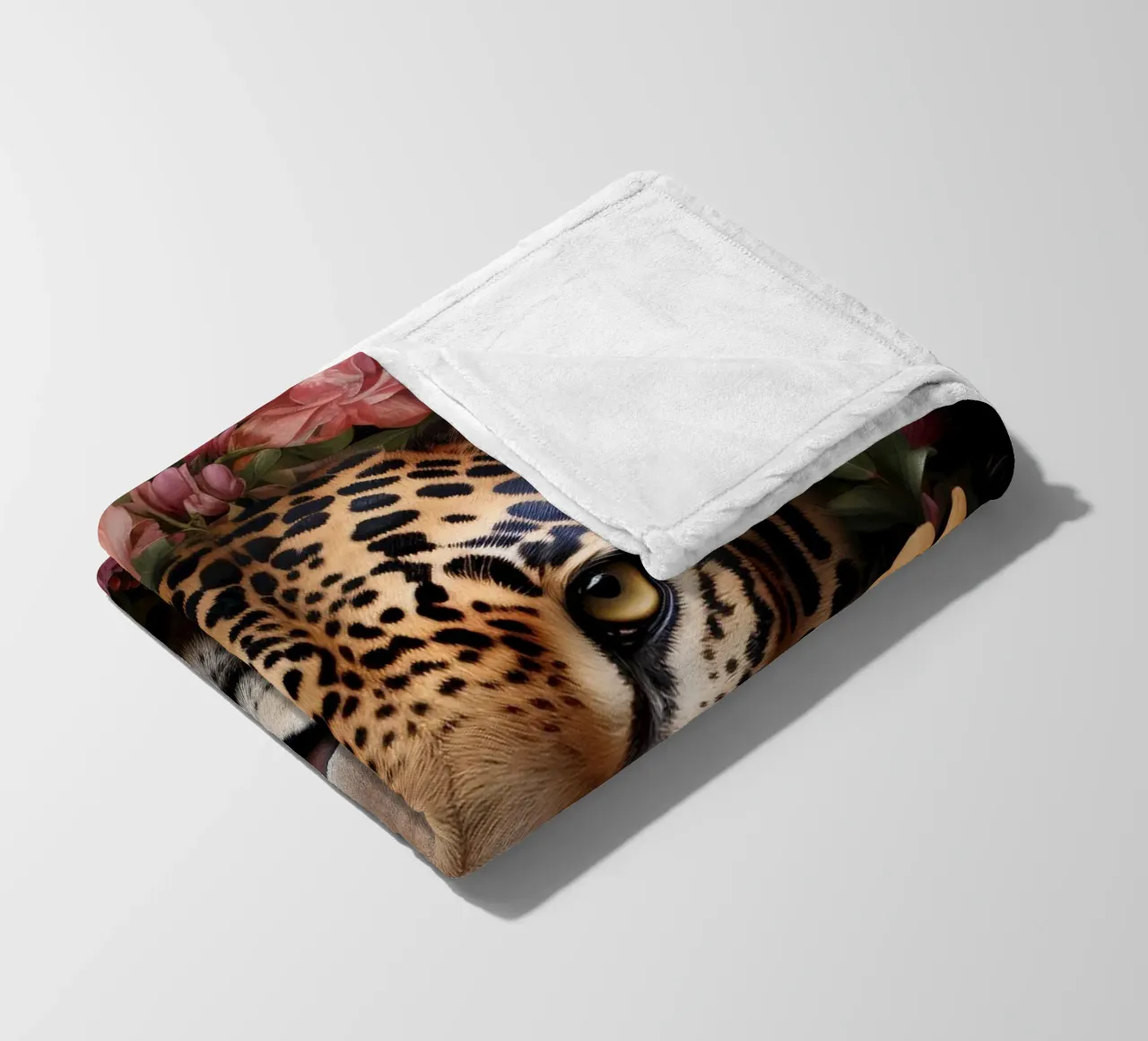 Leopard Flowers 3 coperta in pile da Mateo