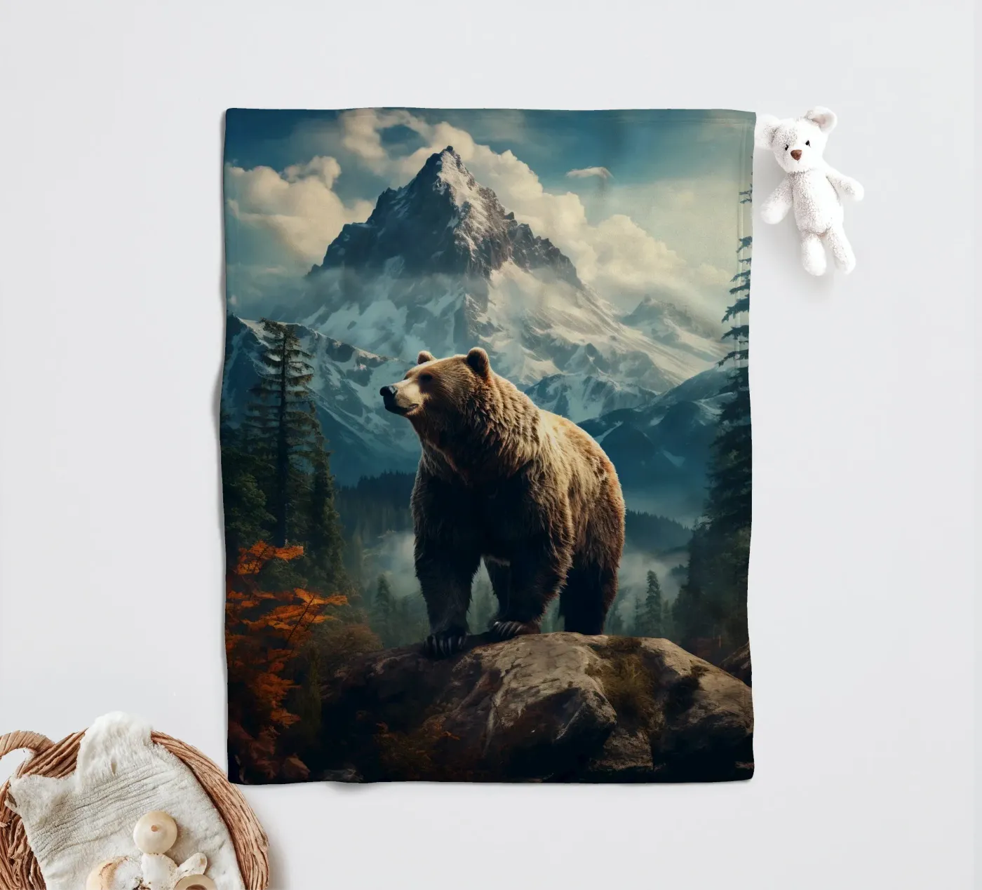 Bear Mountains fleecedeken van Mateo