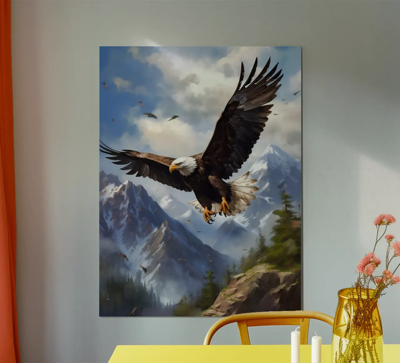 Eagle Mountains poster con telaio in legno da Mateo