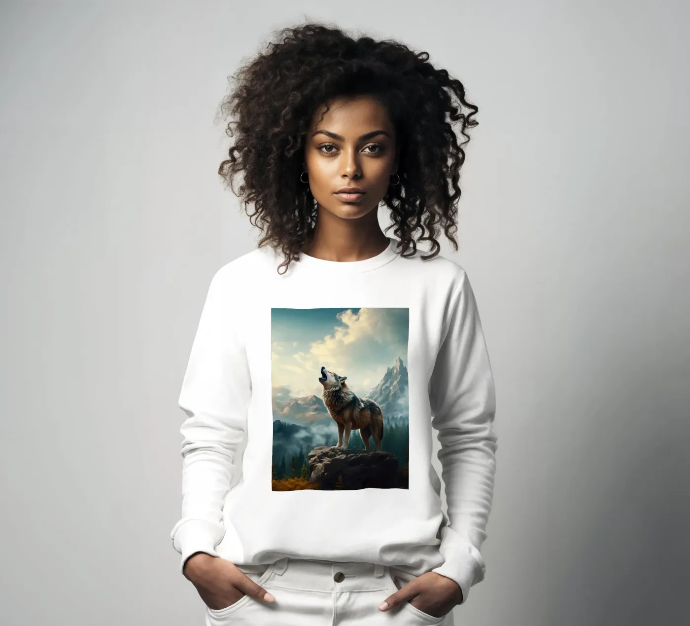 Wolf Mountains sweatshirt by Mateo