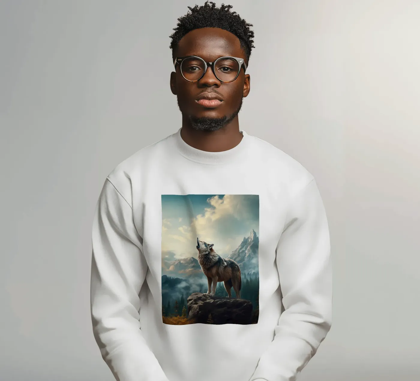 Wolf Mountains sweatshirt by Mateo