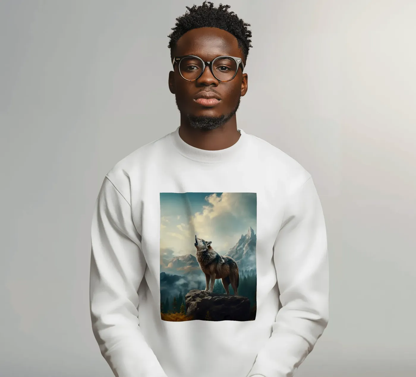 Wolf Mountains sweatshirt by Mateo