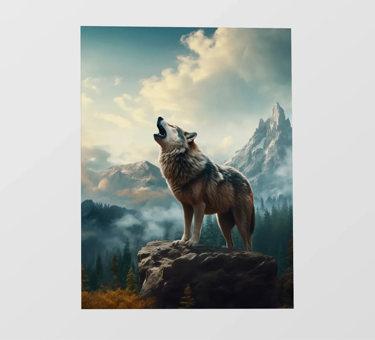 Wolf Mountains fotobehang van Mateo