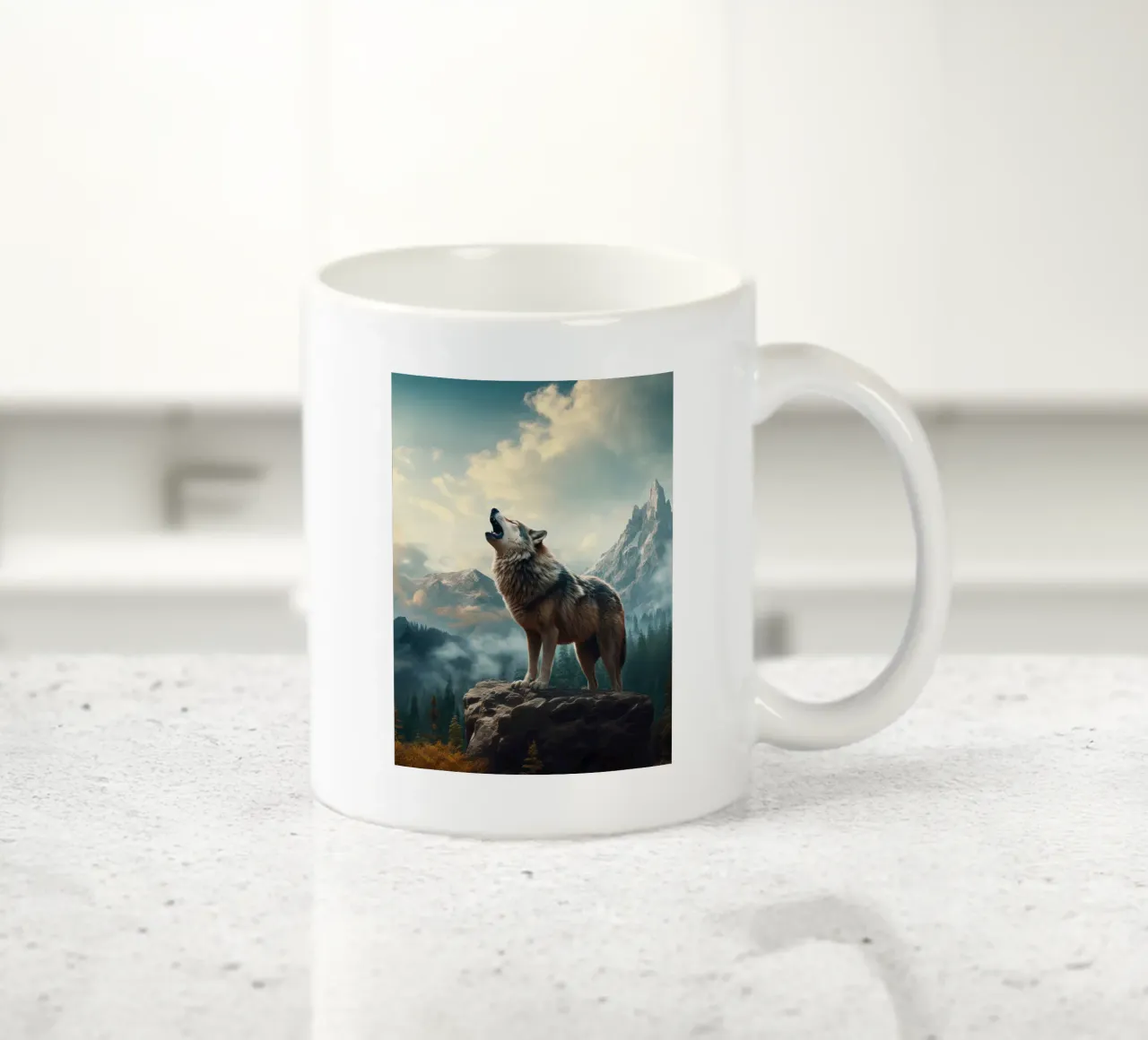 Wolf Mountains ceramic mug by Mateo