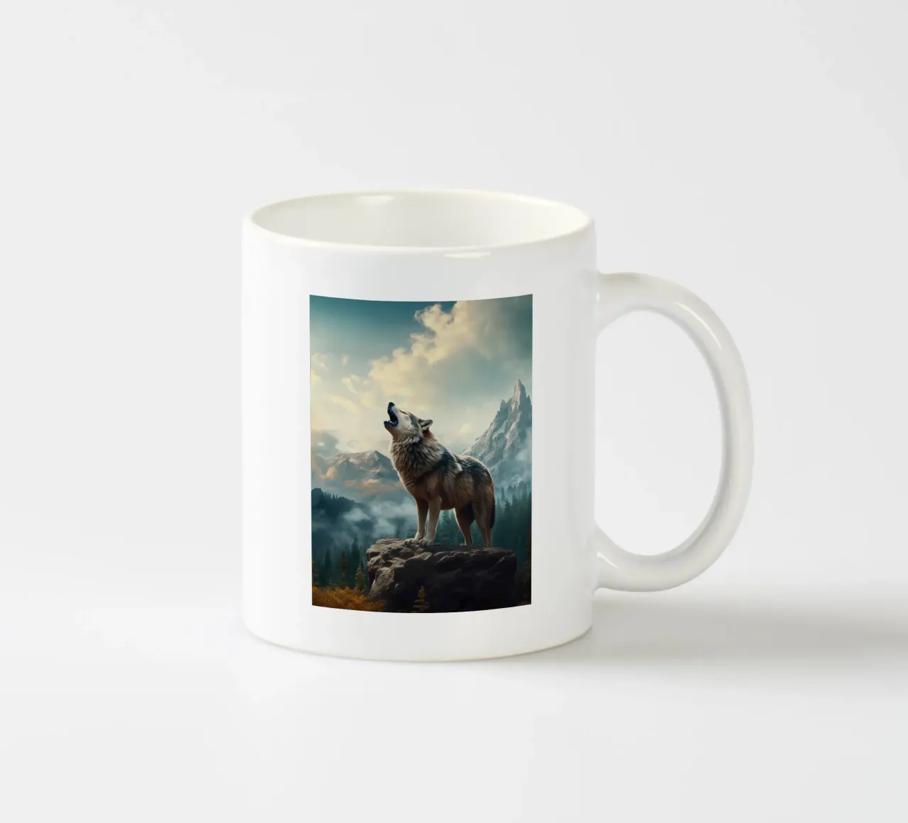 Wolf Mountains ceramic mug by Mateo
