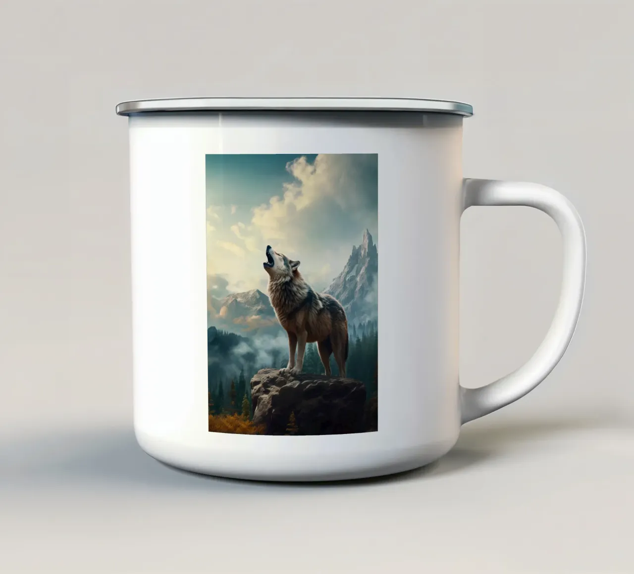Wolf Mountains tazza in smalto da Mateo