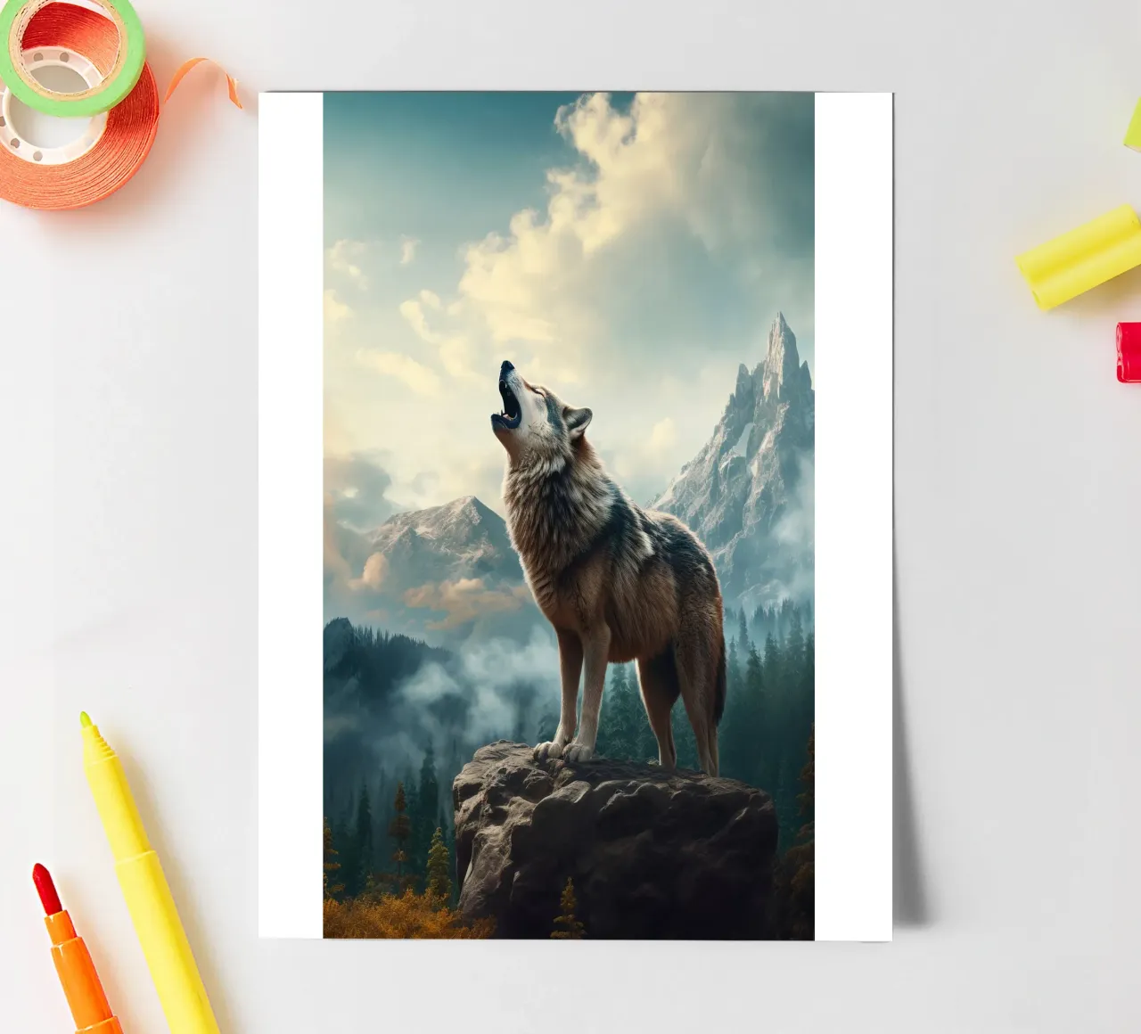 Wolf Mountains sticker sheet by Mateo