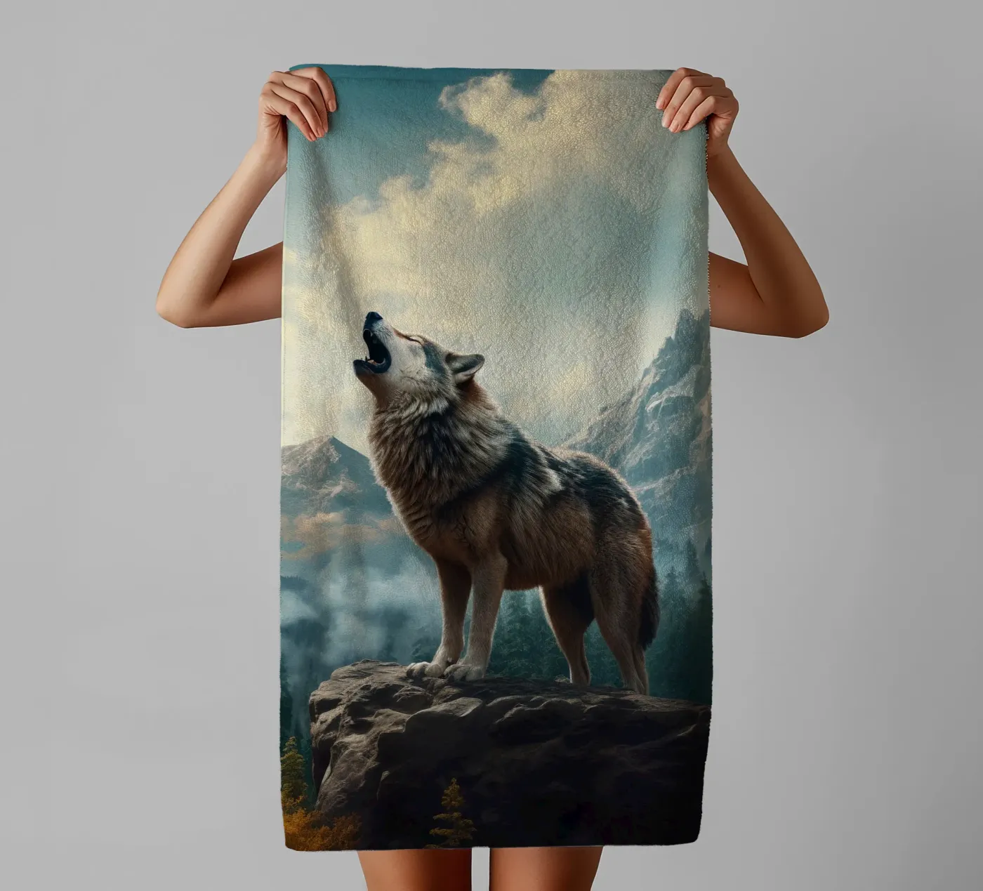Wolf Mountains towel by Mateo