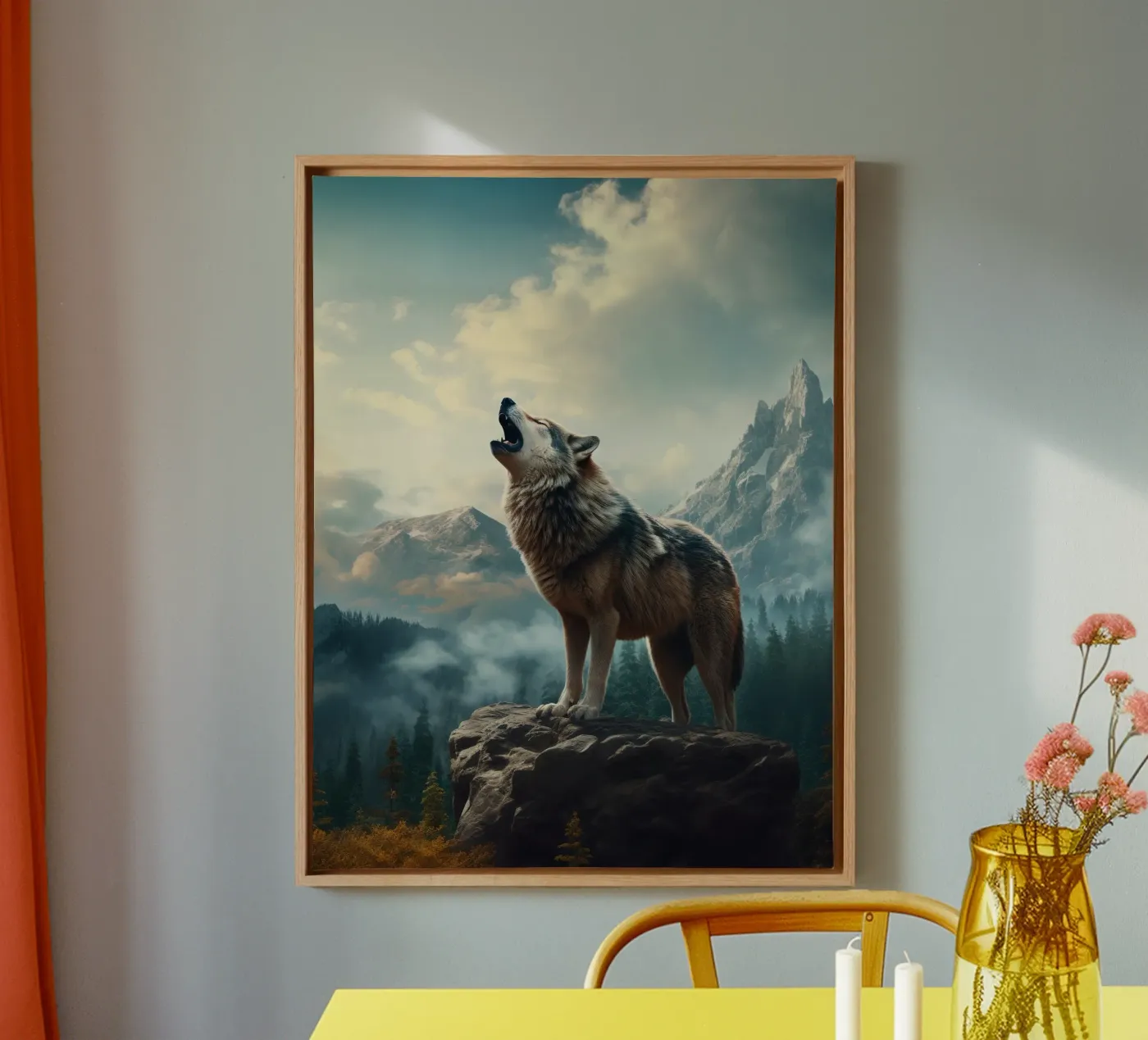 Wolf Mountains canvas van Mateo