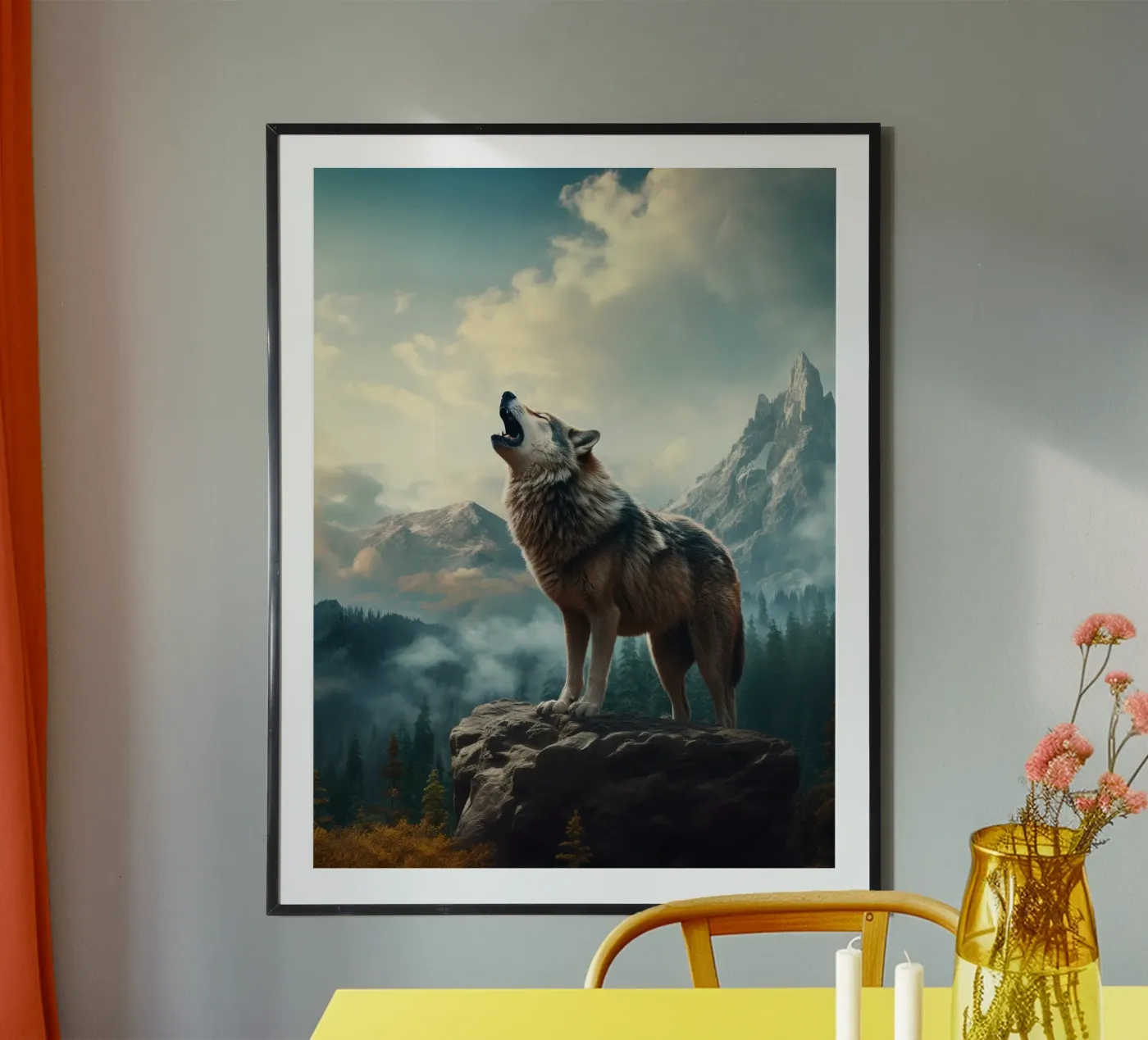 Wolf Mountains poster van Mateo