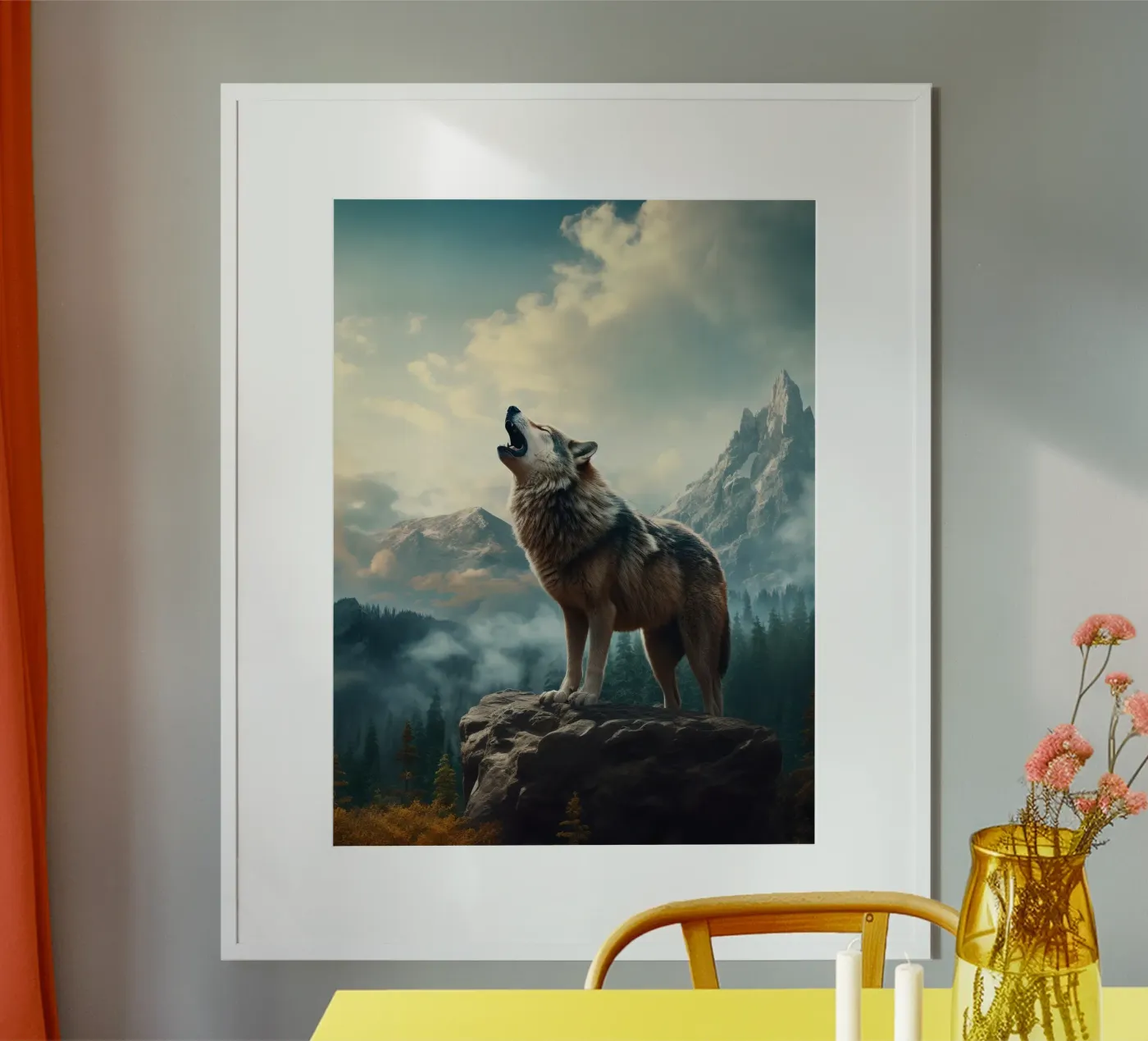 Wolf Mountains poster van Mateo