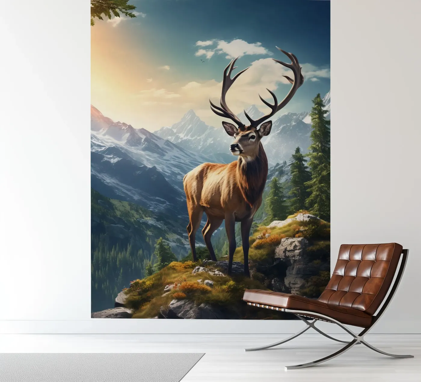 Deer Mountains fotobehang van Mateo