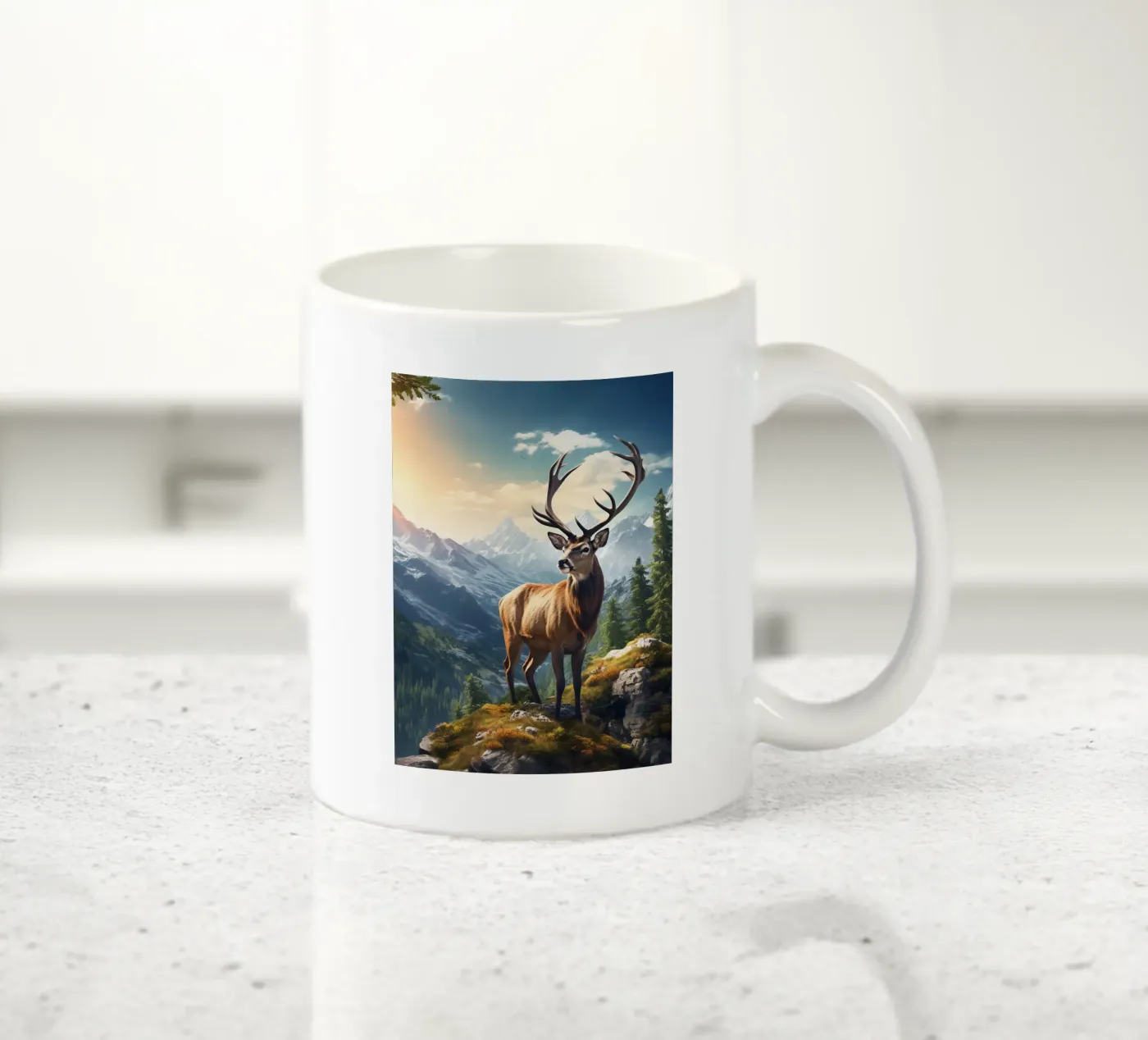 Deer Mountains ceramic mug by Mateo