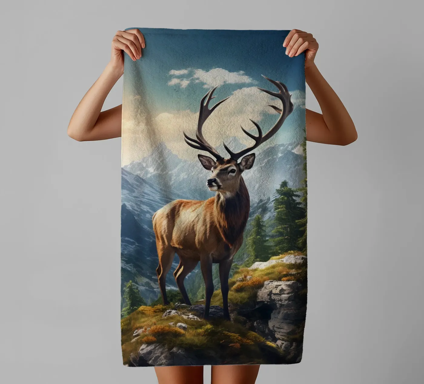 Deer Mountains badhanddoek van Mateo