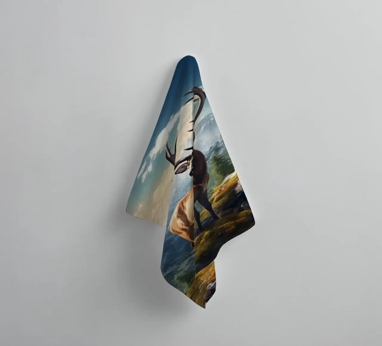 Deer Mountains towel by Mateo