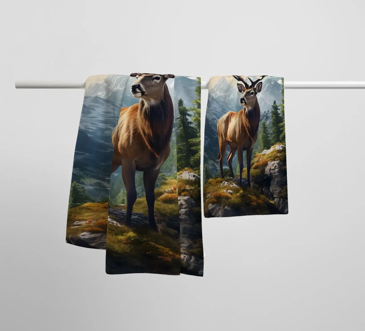 Deer Mountains towel by Mateo