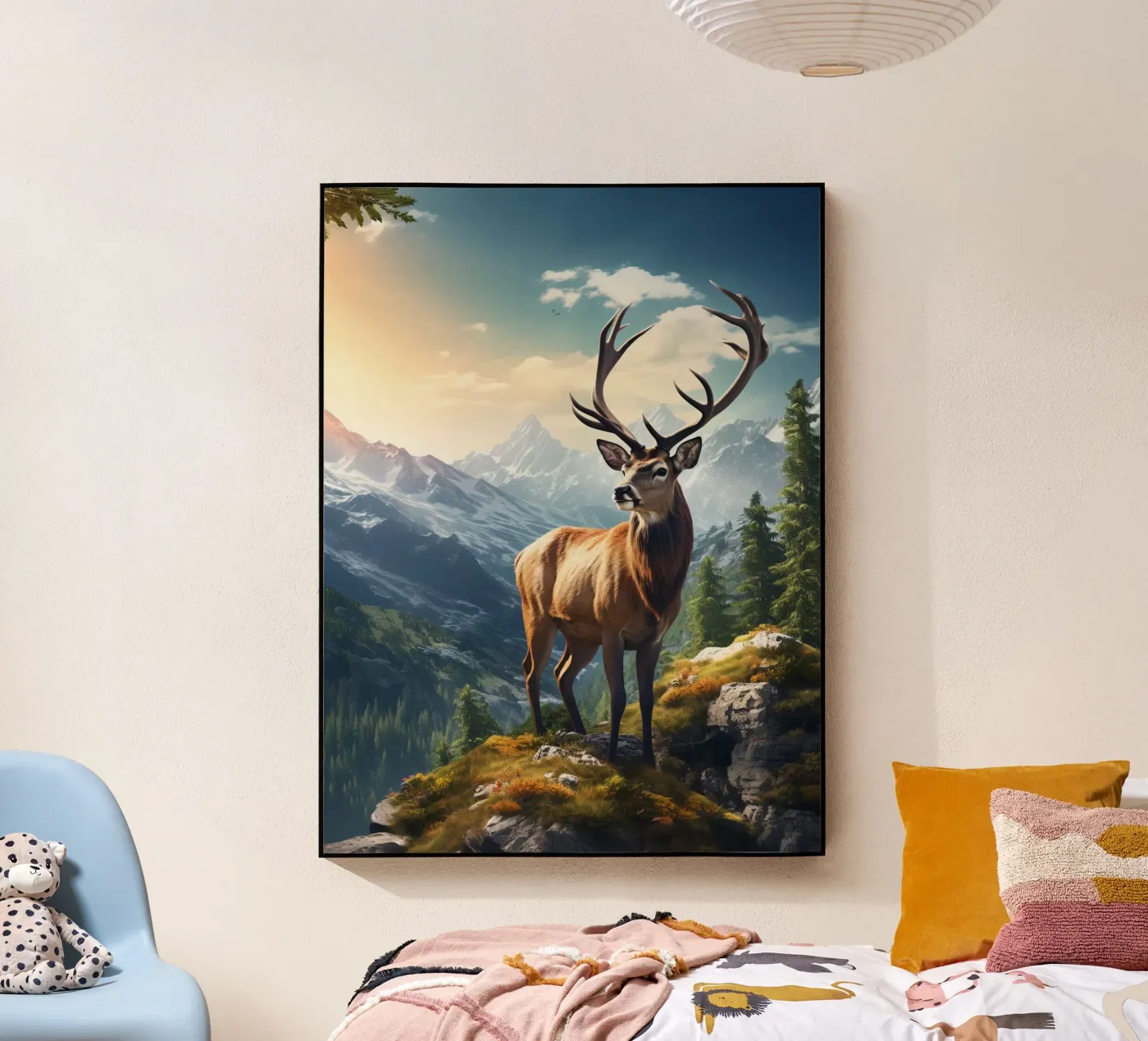 Deer Mountains acryl van Mateo