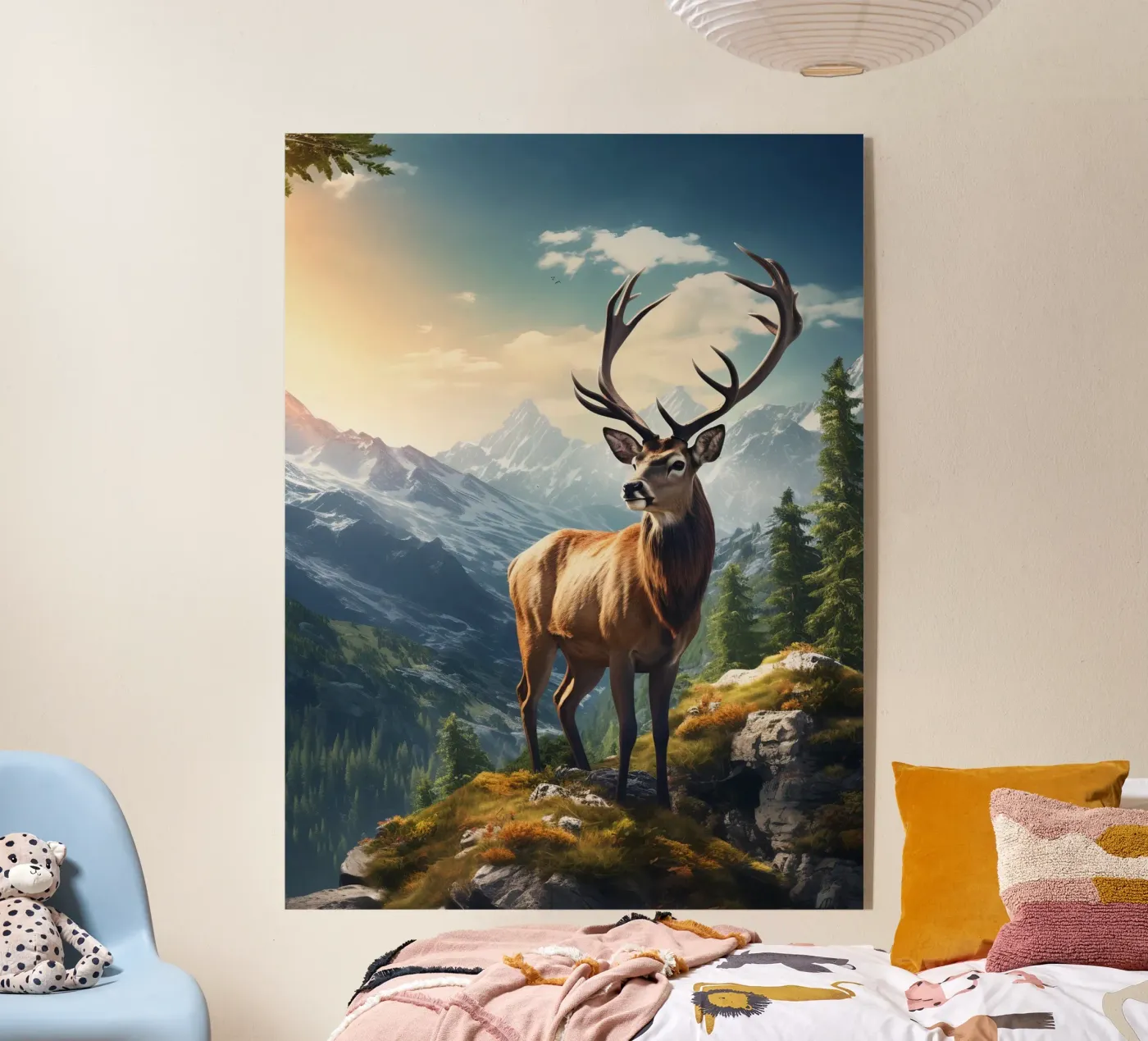 Deer Mountains acryl van Mateo