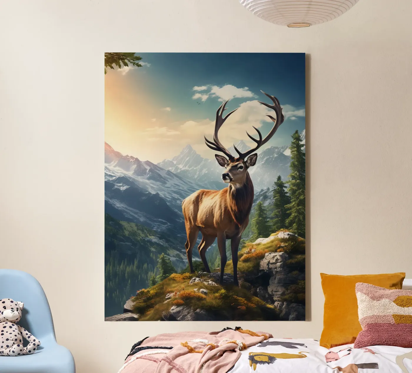 Deer Mountains canvas van Mateo