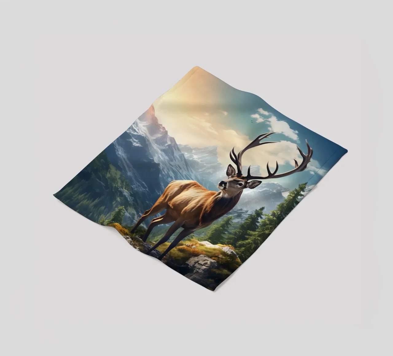 Deer Mountains fleecedeken van Mateo