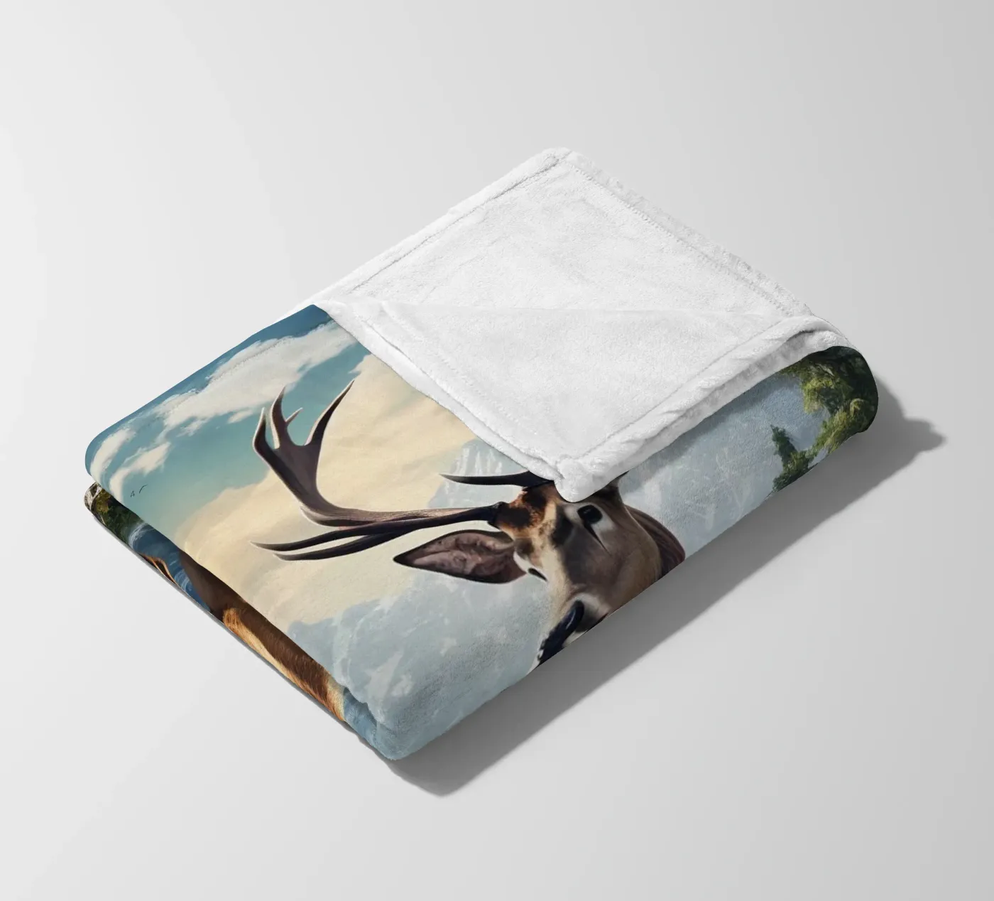 Deer Mountains Fleecedecke von Mateo