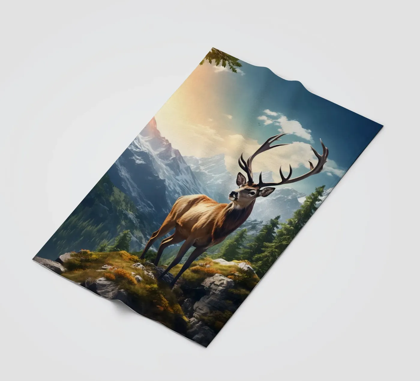 Deer Mountains Fleecedecke von Mateo