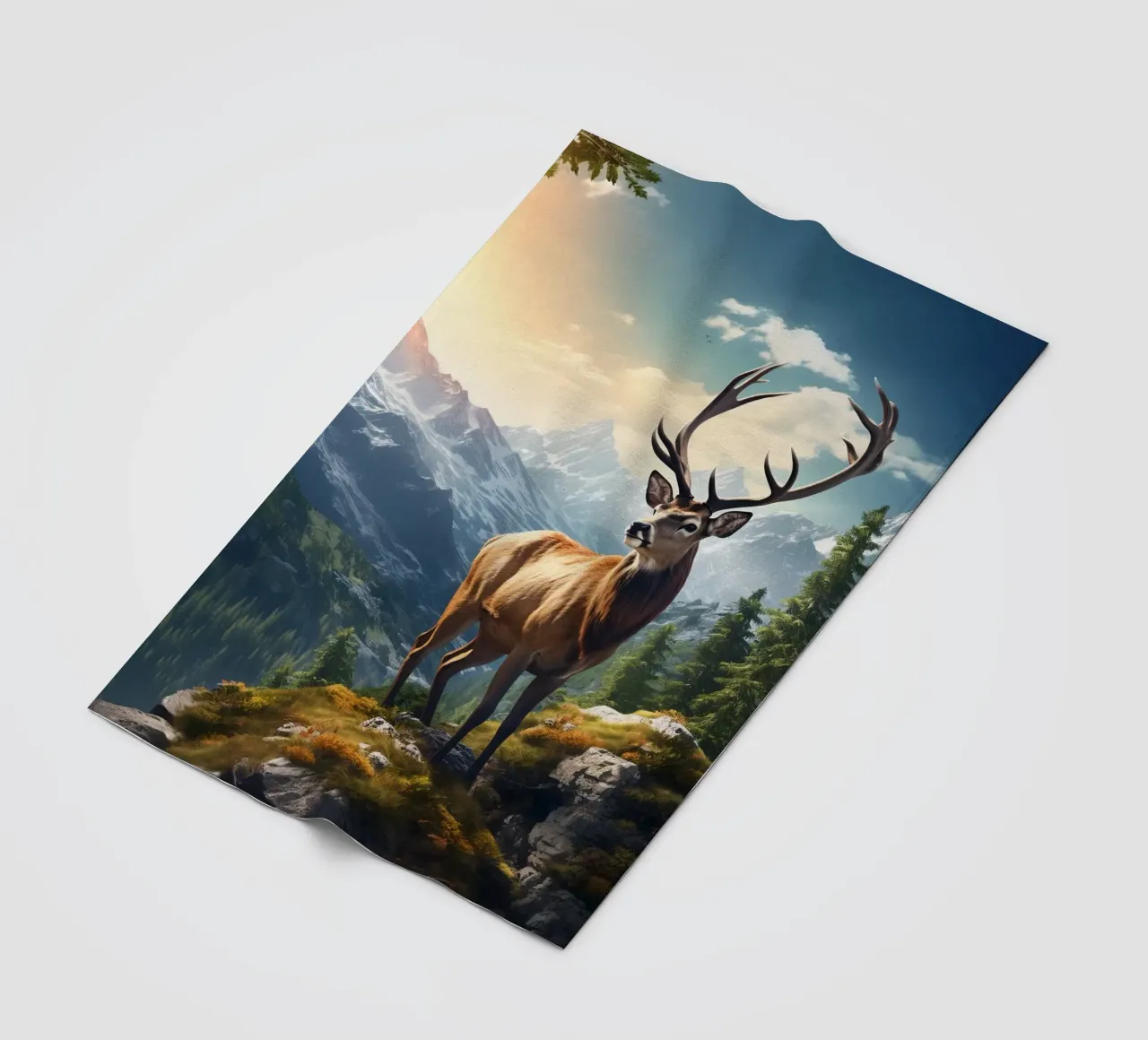 Deer Mountains fleecedeken van Mateo