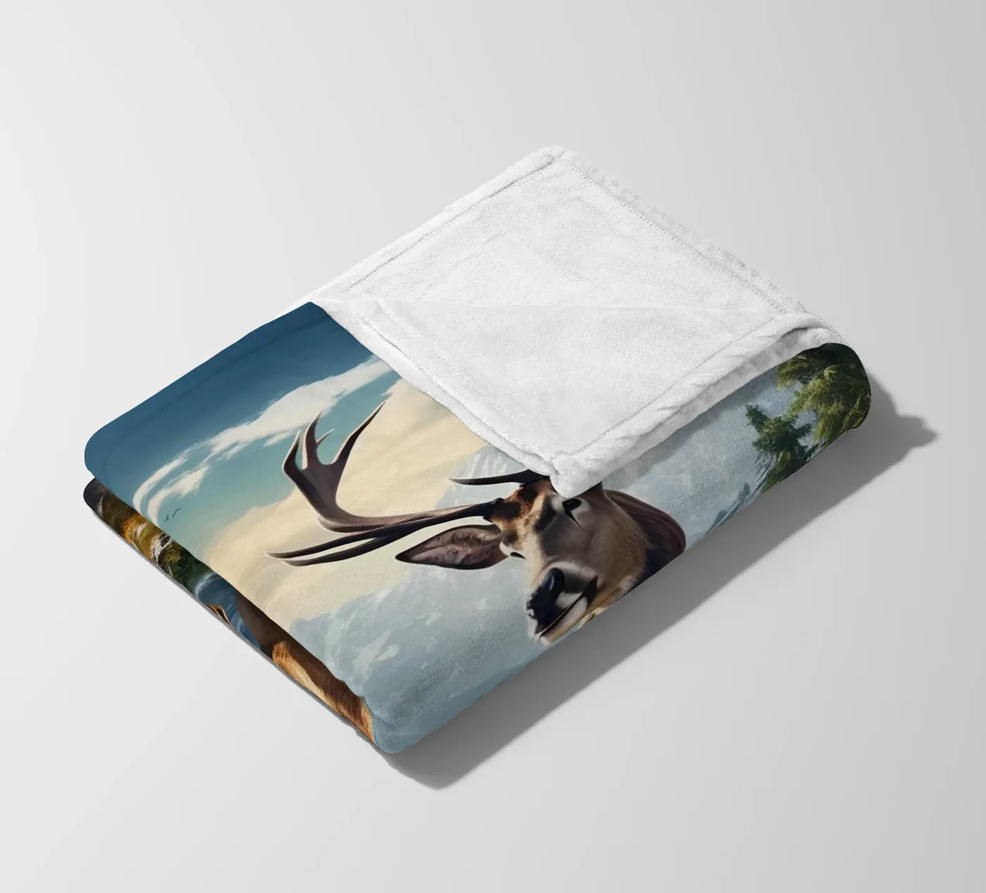 Deer Mountains Fleecedecke von Mateo