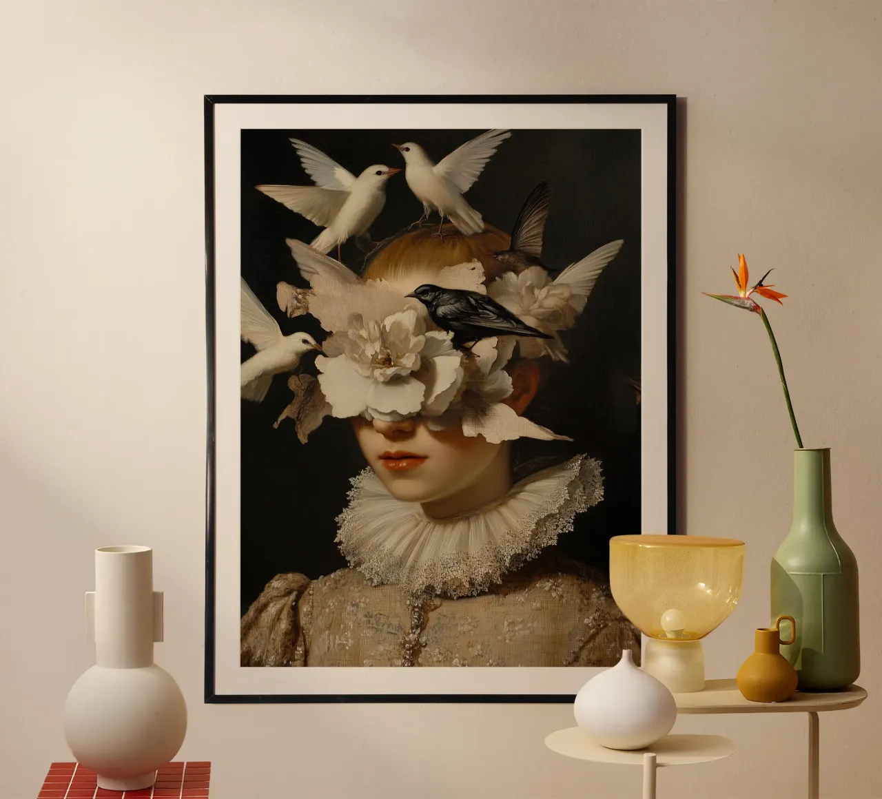 Quiet Bloom poster con telaio in alluminio da Dikhotomy