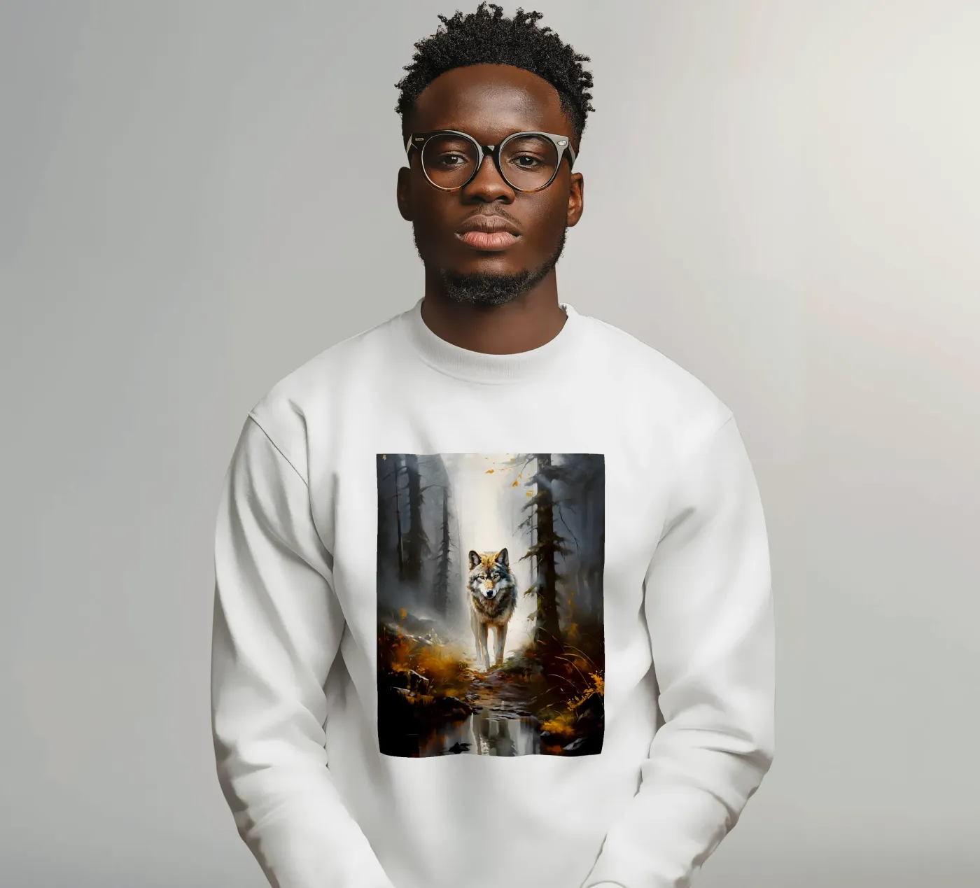 Wolf Forest Sweatshirt von Mateo