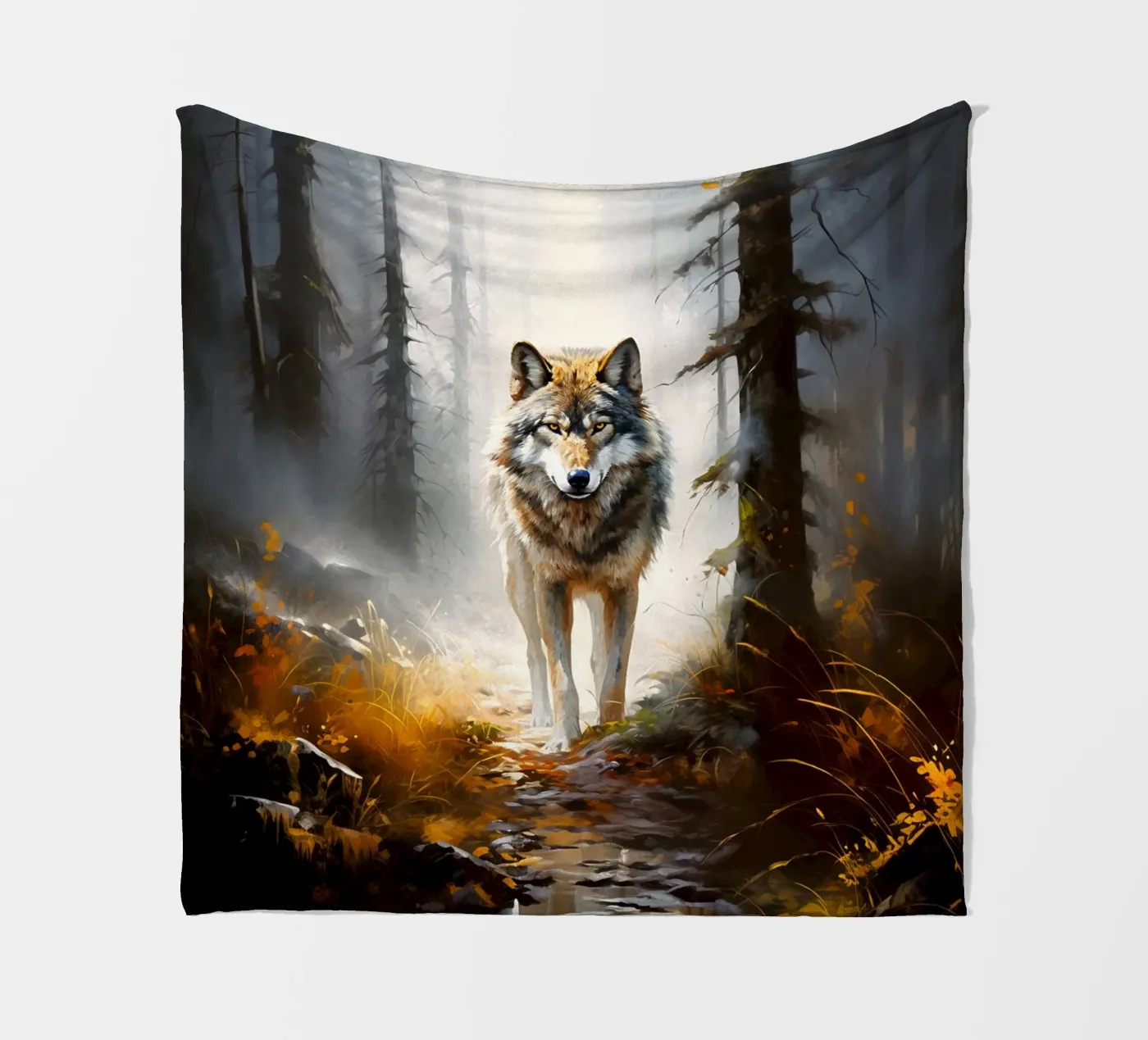 Wolf Forest fleece blanket by Mateo