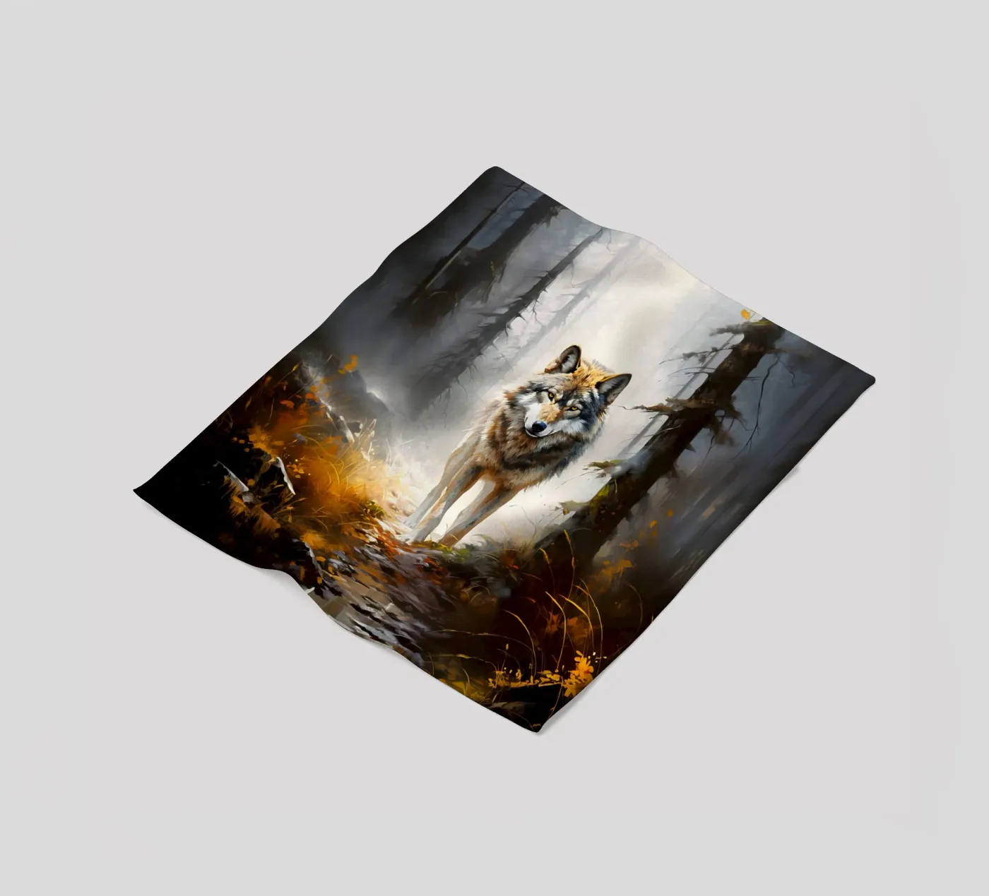 Wolf Forest fleece blanket by Mateo