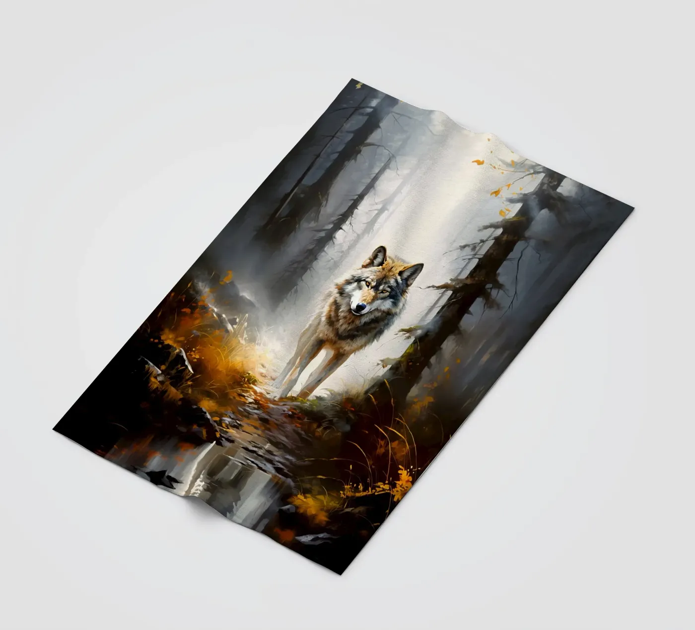 Wolf Forest fleece blanket by Mateo