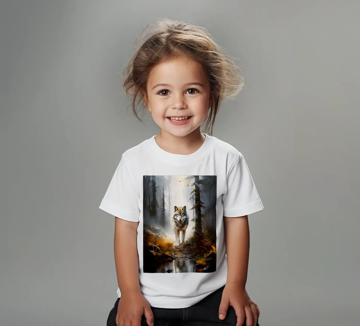 Wolf Forest Kinder T-Shirt von Mateo