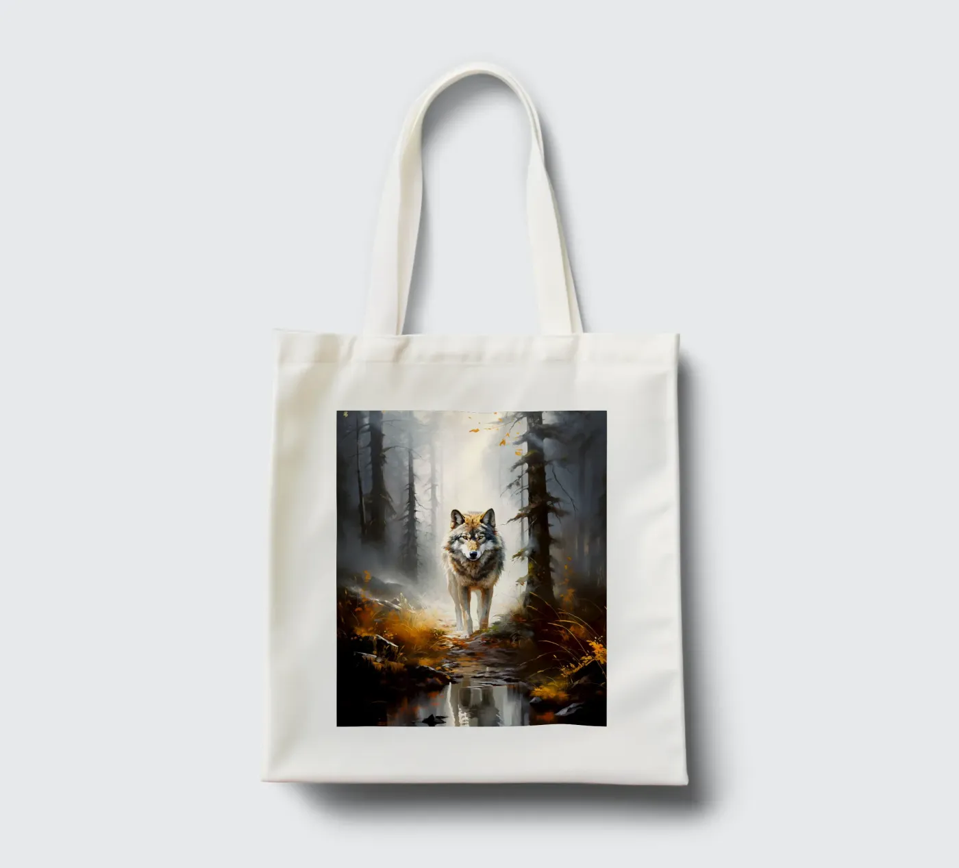 Wolf Forest tote bag by Mateo