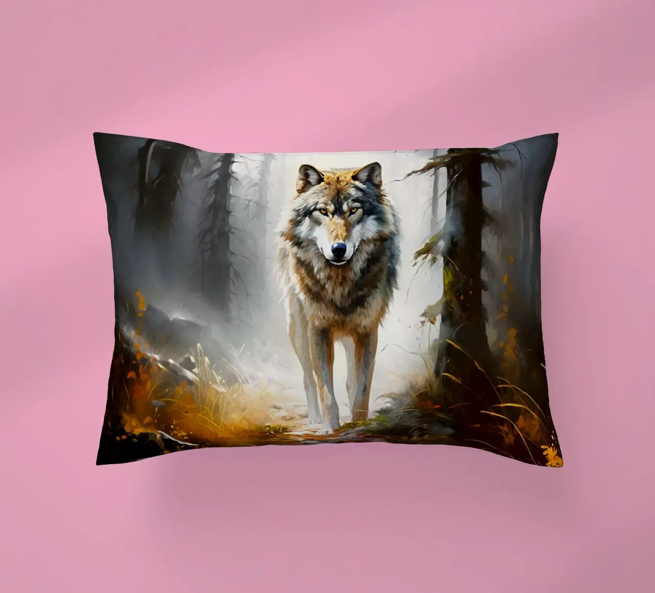 Wolf Forest decorative cushion by Mateo