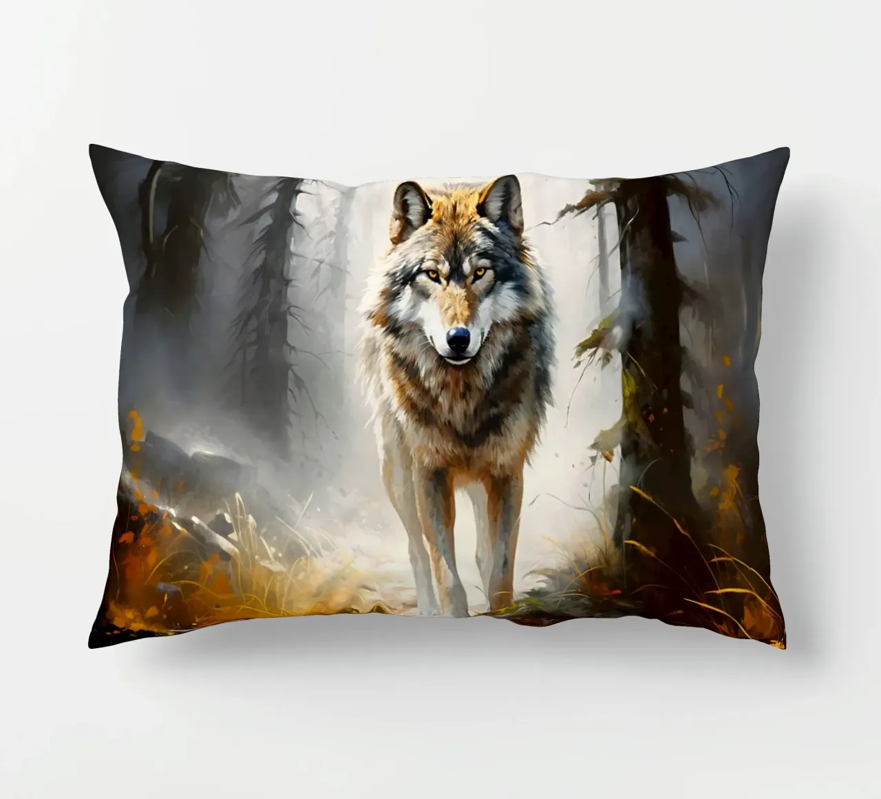 Wolf Forest decorative cushion by Mateo