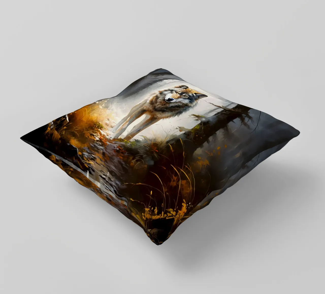 Wolf Forest decorative cushion by Mateo