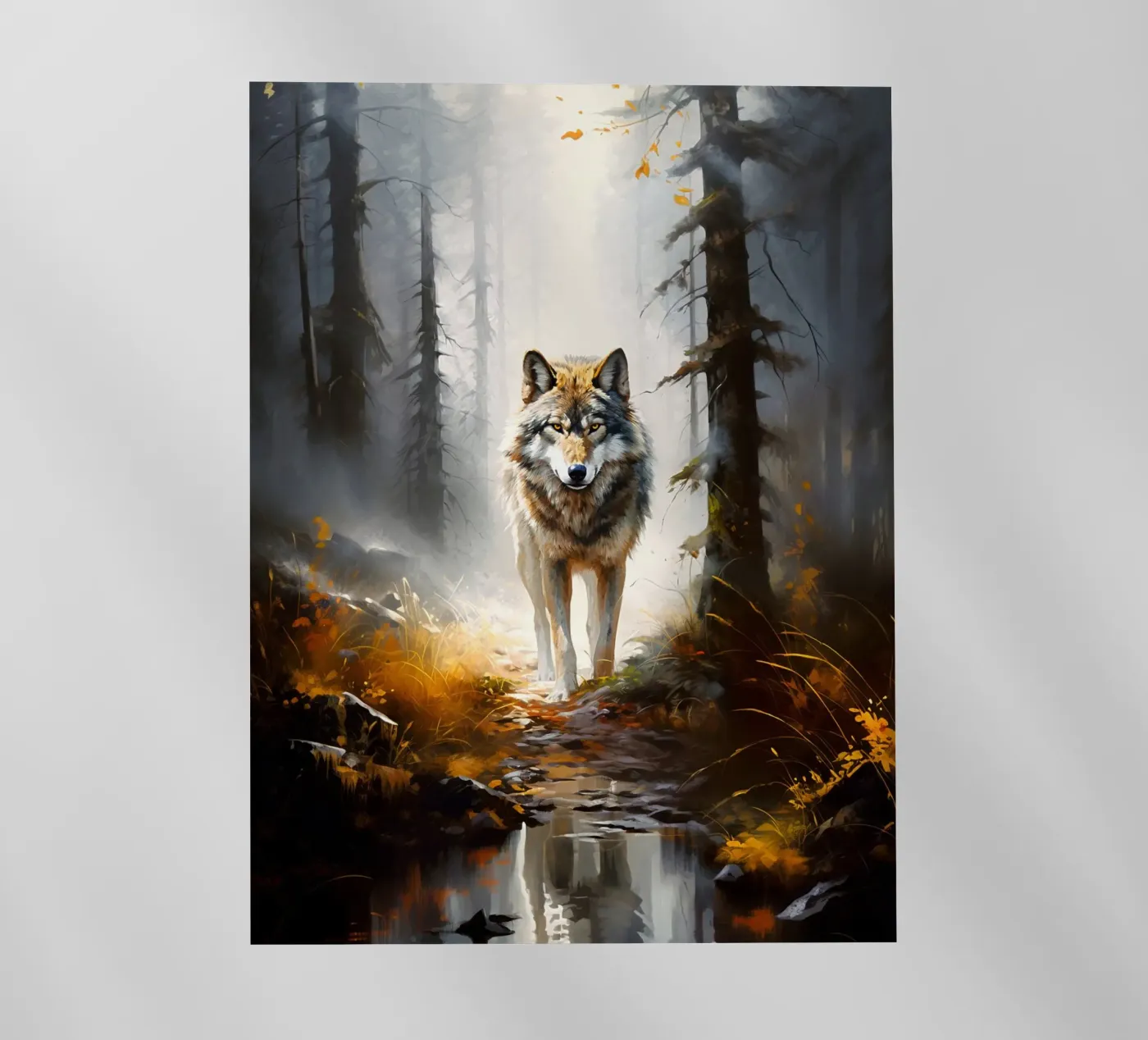 Wolf Forest backlit folie van Mateo