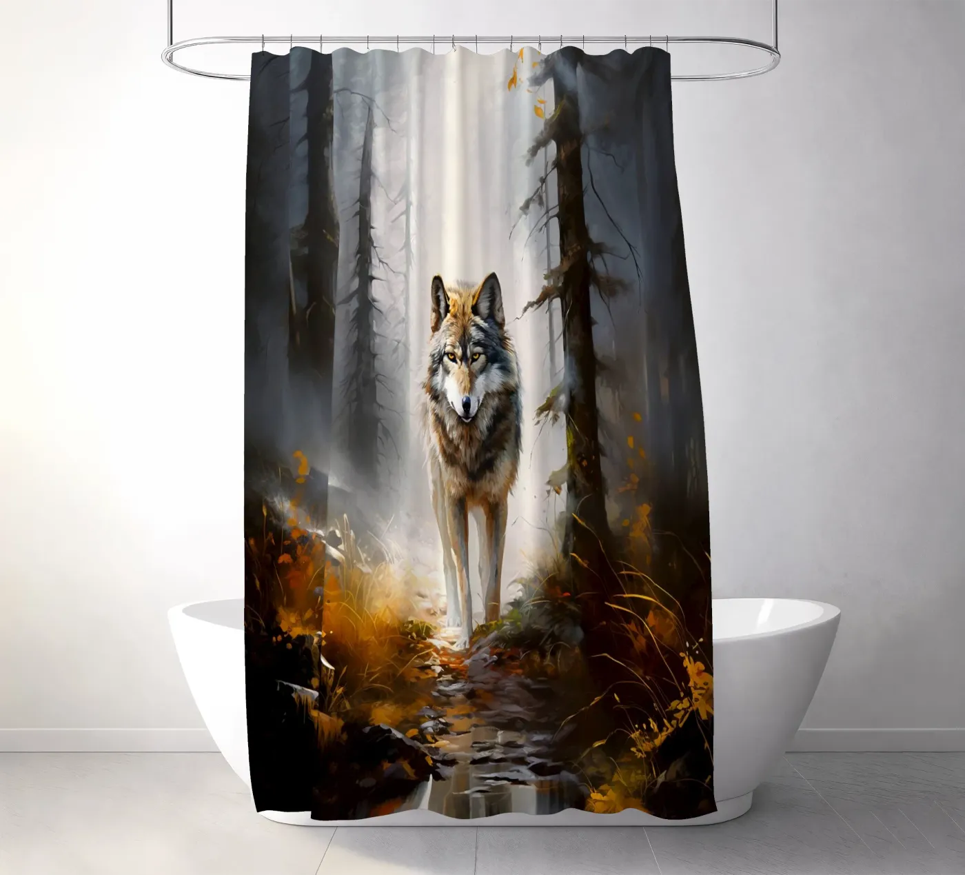 Wolf Forest Duschvorhang von Mateo