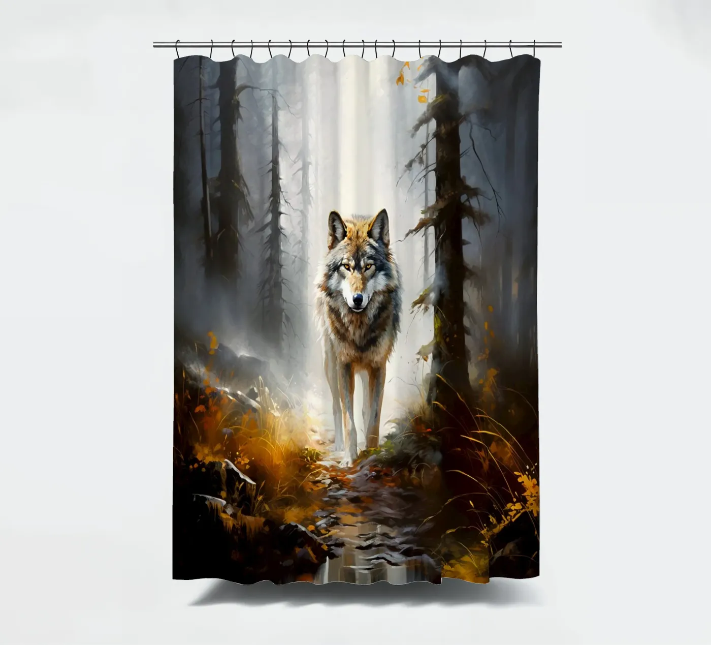 Wolf Forest Duschvorhang von Mateo